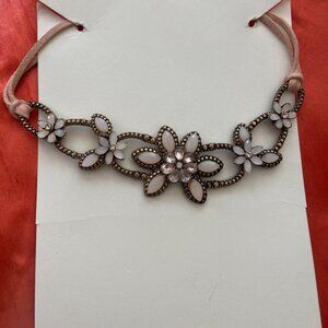 Beaded Flower Choker Necklace